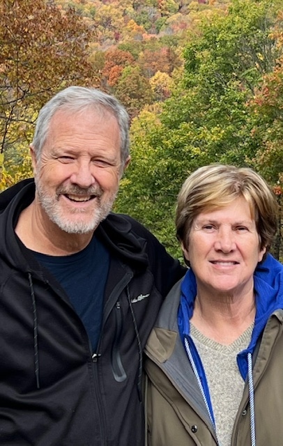David and Beky Hazelton — author of God's Marriage Blueprint with his wife of 45 years, in autumn foliage